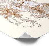 Toileフローラテディベア赤ちゃんシャワー歓迎サイン ポスター (角)