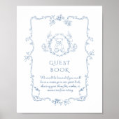 Toileヴィンテージテディベア赤ちゃんシャワーGuest Book ポスター (正面)