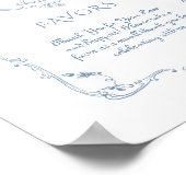 ToileヴィンテージChinoiserieベビーシャワーを好む ポスター (角)