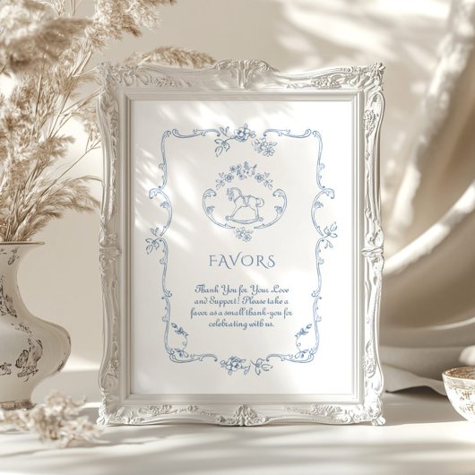 ToileヴィンテージChinoiserieベビーシャワーを好む ポスター