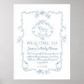 ToileヴィンテージChinoiserieベビーシャワーウェルカム ポスター (正面)