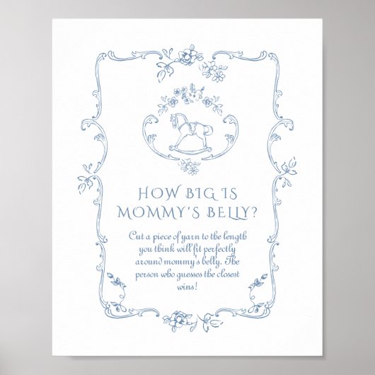 ToileヴィンテージChinoiserie彼女の腹の大きさ ポスター (正面)