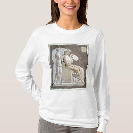 toile彼女で女性を描写するレリーフ、浮き彫り tシャツ (正面)