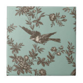 toile鳥の花 タイル (正面)