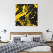 Toile abstrait avec fond noir  キャンバスプリント (インサイチュ (寝室))