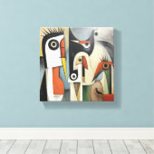 Toile art abstrait  キャンバスプリント (インサイチュ (ウッドフロア))