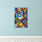 Toile art abstrait  キャンバスプリント (インサイチュ (ウッドフロア))