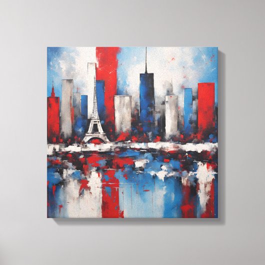 Toile art abstrait Paris PSG キャンバスプリント (正面)