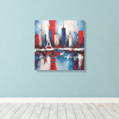 Toile art abstrait Paris PSG キャンバスプリント (インサイチュ (ウッドフロア))