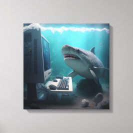 Toile art abstrait requin  キャンバスプリント