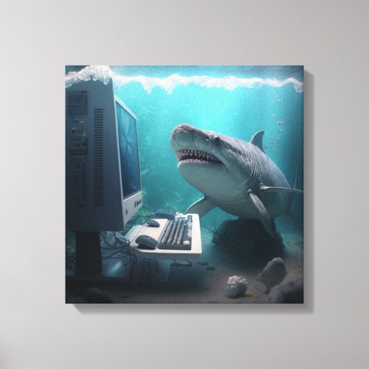 Toile art abstrait requin  キャンバスプリント (正面)