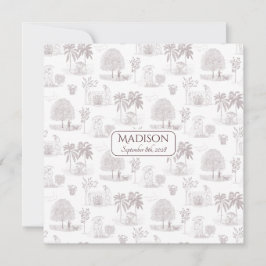 Toile Birth Announcement - クラシック引用文版