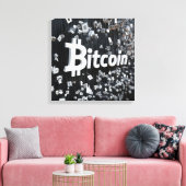 Toile Bitcoin noir キャンバスプリント (インサイチュ (リビング))