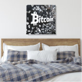 Toile Bitcoin noir キャンバスプリント (インサイチュ (寝室))
