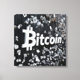 Toile Bitcoin noir キャンバスプリント