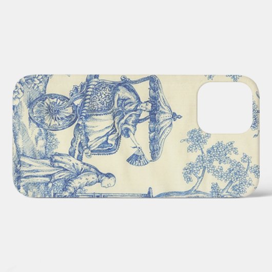Toile - Blue & White Case-Mate iPhoneケース iPhone 12ケース (裏面 (横))