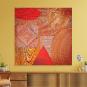 Toile  Bois - formes géométriques texturées キャンバスプリント (インサイチュ (リビング))