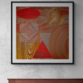 Toile  Bois - formes géométriques texturées キャンバスプリント