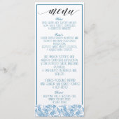 Toile Chinoiserieブルーフランスのメニュエレガントー プログラム (正面)