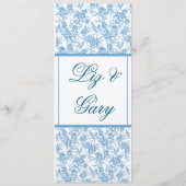 Toile Chinoiserieブルーフランスのメニュエレガントー プログラム (裏面)