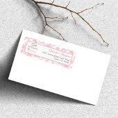 Toile Coquette Pink Bow First 1st Birthday Address ラベル