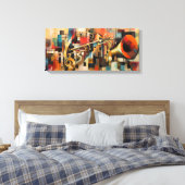 Toile d'art abstrait trompette キャンバスプリント (インサイチュ (寝室))