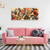 Toile d'art abstrait trompette キャンバスプリント (インサイチュ (リビング))