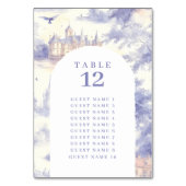 Toile de Jouy アートの席次表カード テーブルナンバー (正面)