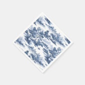 Toile de jouy，ブルー中国，磁器，ブルーウィロー スタンダードカクテルナプキン (角)