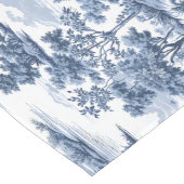 Toile de jouy，ブルー中国，磁器，ブルーウィロー ミディアムテーブルランナー (コーナー)