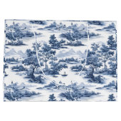 Toile de jouy，ブルー中国，磁器，ブルーウィロー ラージペーパーバッグ (裏面)