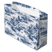 Toile de jouy，ブルー中国，磁器，ブルーウィロー ラージペーパーバッグ (裏面アングル)