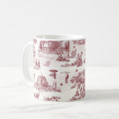 Toile De Jouy -ヴィンテージの午後 コーヒーマグカップ (正面左)
