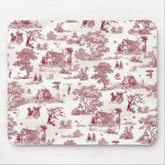 Toile De Jouy -ヴィンテージの午後 マウスパッド