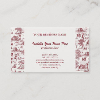 Toile De Jouy -ヴィンテージの午後 名刺