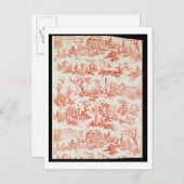 Toile de Jouy、製造プロセスの説明 ポストカード (正面/裏面)