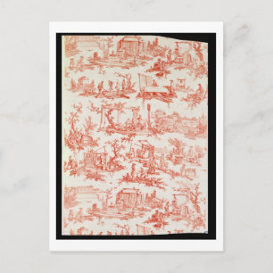 Toile de Jouy、製造プロセスの説明 ポストカード