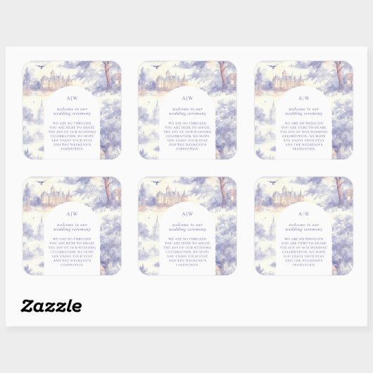 Toile de Jouy art スクエアシール (シート)