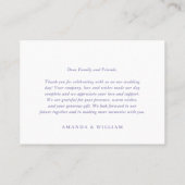 Toile de jouy art Thank you プレイスカード (裏面)