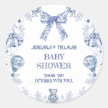 Toile de jouy baby shower 感謝してい you