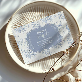 Toile De Jouy Bearベビーシャワーディパーラッフル エンクロージャーカード
