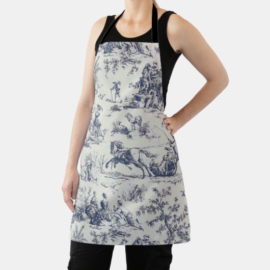 Toile de Jouy bleue エプロン (インサイチュ)