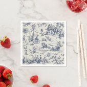 Toile de Jouy bleue スタンダードカクテルナプキン (インサイチュ)