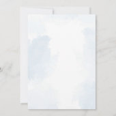 Toile De Jouy Blue Baby Shower Party 招待状 (裏面)