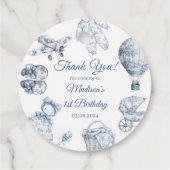 Toile De Jouy Blue Birthday Party フェイバータグ (裏面)
