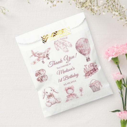 Toile De Jouy Blue Birthday Party  フェイバーバッグ (封をした状態)