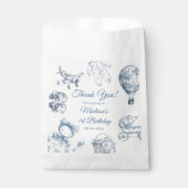 Toile De Jouy Blue Birthday Party フェイバーバッグ (正面)