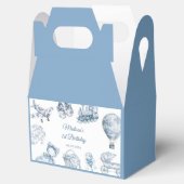 Toile De Jouy Blue Birthday Party フェイバーボックス (オープン)