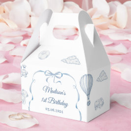 Toile De Jouy Blue Bow Birthday Party フェイバーボックス