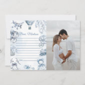 Toile De Jouy Blue Capsule Note Message Card 招待状 (正面)